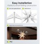 Étoile Lumineuse LED 3D, Ø 56 cm, transformateur extérieur 4,5 V