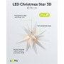 Étoile Lumineuse LED 3D, Ø 56 cm, transformateur extérieur 4,5 V