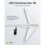 Étoile Lumineuse LED 3D, Ø 56 cm, transformateur extérieur 4,5 V