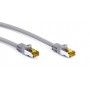 RJ45 Câble Patch, CAT 6A S/FTP (PiMF), 500 MHz, avec CAT 7 Câble Brut, Gris 1 m