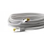 RJ45 Câble Patch, CAT 6A S/FTP (PiMF), 500 MHz, avec CAT 7 Câble Brut, Gris 1 m