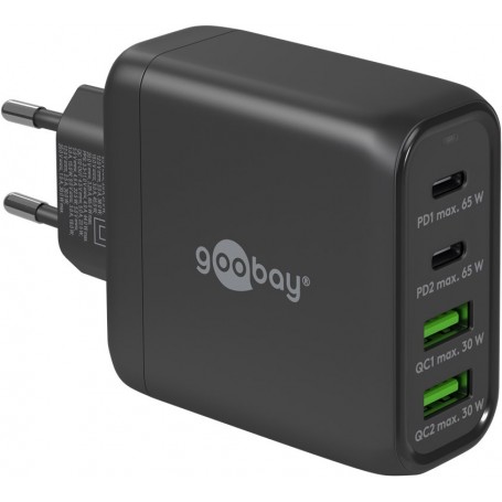 Chargeur Rapide Multiport USB-C™ PD (68 W), noir