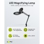 Lampe Loupe à LED avec Pince, 8 W, noir