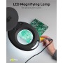 Lampe Loupe à LED avec Pince, 8 W, noir