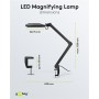 Lampe Loupe à LED avec Pince, 9 W, noir