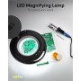 Lampe Loupe à LED avec Pince, 9 W, noir