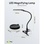 Lampe Loupe à LED sur Pied/avec Pince, 6 W, noir