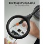 Lampe Loupe à LED sur Pied/avec Pince, 6 W, noir