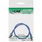 Câble de raccordement InLine® S / FTP PiMF Cat.6 250 MHz sans cuivre halogène bleu 0.5m
