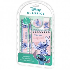 Lot de 6 : Disney Stitch stationery set 5pcs