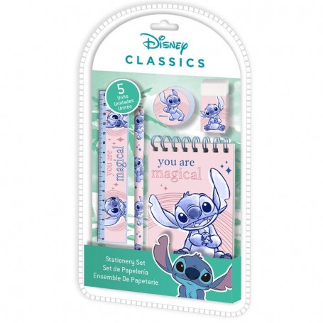 Lot de 6 : Disney Stitch stationery set 5pcs