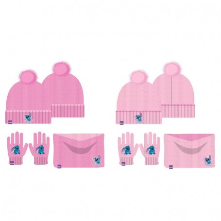 Lot de 6 : Disney Stitch kids winter set snood hat gloves