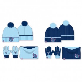 Lot de 6 : Disney Stitch kids winter set snood hat gloves