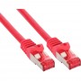 Câble Patch InLine® S / FTP PiMF Cat.6 250 MHz sans cuivre, sans halogène, rouge 0,25 m