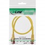 Câble Patch InLine® S / FTP PiMF Cat.6 250 MHz sans cuivre, sans halogène, jaune 0,25 m