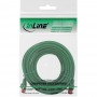 Câble de raccordement InLine® S / FTP PiMF Cat.6 250 MHz sans cuivre, sans halogène, vert 10 m