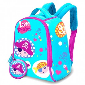 Lot de 4 : Love Pirates Backpack + purse neoprene backpack 25cm
