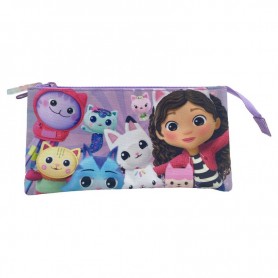 Gabbys Dollhouse triple pencil case