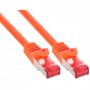 Câble patch, S-STP/PiMF, Cat.6, orange, 0,25m, InLine®