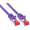 Câble de raccordement InLine® S / FTP PiMF Cat.6 PVC PVC à 250 MHz violet 0,25 m