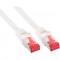 Câble Patch InLine® S / FTP PiMF Cat.6 PVC CCA 250 MHz blanc 2m