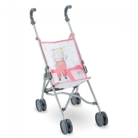 Poussette canne COROLLE - Rose - Pour poupon 36 et 42cm - Des 3 ans