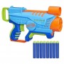 Nerf Elite Junior, blaster Explorer Easy-Play, facile a tenir, charger et tirer, 8 fléchettes Nerf Elite