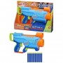 Nerf Elite Junior, blaster Explorer Easy-Play, facile a tenir, charger et tirer, 8 fléchettes Nerf Elite