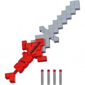 NERF Minecraft Sox Foil - Epée lance-fléchettes, inclut 4 fléchettes Nerf Elite Officielles Multicolore