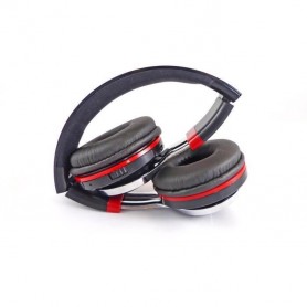 CASQUE LED BLUETOOTH ROUGE - INOVALLEY - CAQ32-BTH