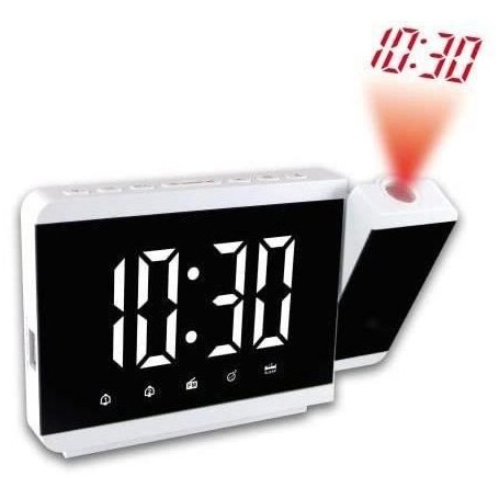 RADIO REVEIL BLUETOUTH BLANC - INOVALLEY - RV19-W
