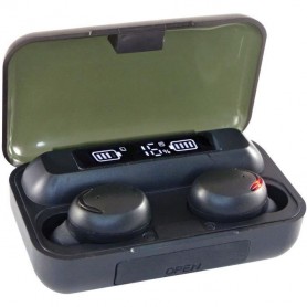 OREILLETTES STEREO BLUETOOTH ET POWER BANK NOIR - INOVALLEY - CO15-BTH-B