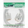 Câble InLine® DVI-D 24 + 1 mâle vers mâle DVI Dual Link blanc / or 5 m