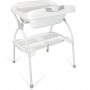 Table a langer pliante ELIOS avec baignoire ergonomique 2 en 1 - Matiere PVC - Etoile grise - BABYLAND / made in Italia
