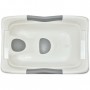 Table a langer pliante ELIOS avec baignoire ergonomique 2 en 1 - Matiere PVC - Etoile grise - BABYLAND / made in Italia