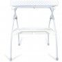 Table a langer pliante MOON avec plan a langer - Matiere PVC - Etoile grise - BABYLAND / made in Italia