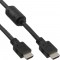 InLine® Câble HDMI, 19 broches mâle/mâle, noir, avec ferrite, 0,3m