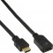 Rallonge HDMI 19 broches mâle/fem., noir, contacts dorés, 1m, High Speed HDMI® Cable