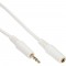 Câble audio InLine® 3,5 mm stéréo mâle à femelle blanc / or 5m