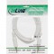 Câble audio InLine® 3,5 mm stéréo mâle à mâle blanc / or 5m