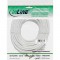 Câble audio InLine® 3,5 mm stéréo mâle à mâle blanc / or 10m