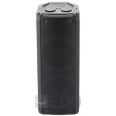 PS09BT DJ Karaoké PA Mobile avec Batterie et Effets Lumineux (Bluetooth, stéréo sans Fil, Radio, USB, AUX, Microphone, 500 W) Noir