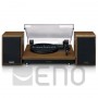Lenco LS-100 Platine Hi-FI avec Bluetooth 5.0 - Haut-Parleur Externe - 2 x 10 W RMS - Entraînement par Courroie - Arrêt Automatique - Bois