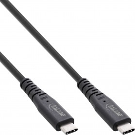 InLine® USB4 cable, USB Type-C male/male, PD 240W, 8K60Hz, TPE black, 2m