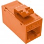 8pcs. Pack InLine® Keystone coupler RJ45 F/F, unshielded, Cat.6A UTP, orange