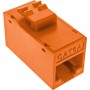 8pcs. Pack InLine® Keystone coupler RJ45 F/F, unshielded, Cat.6A UTP, orange