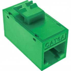 8pcs. Pack InLine® Keystone coupler RJ45 F/F, unshielded, Cat.6A UTP, green