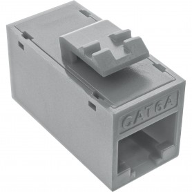 8pcs. Pack InLine® Keystone coupler RJ45 F/F, unshielded, Cat.6A UTP, grey