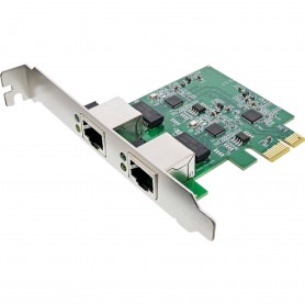 InLine® Dual Gigabit network card, 1x RJ45 2.5GBit/s, PCIe x1, incl. low profile bracket