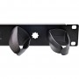 InLine® 19" cable management panel, 5 plastic brackets removable, RAL 9005, black